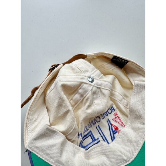 Vintage CBC Royal Canadian Air Farce Cotton Canvas Purple Suede Baseball Hat - Picture 9 of 11